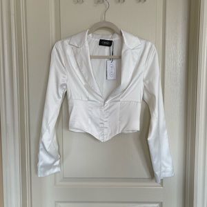 Satin effect corset bustier